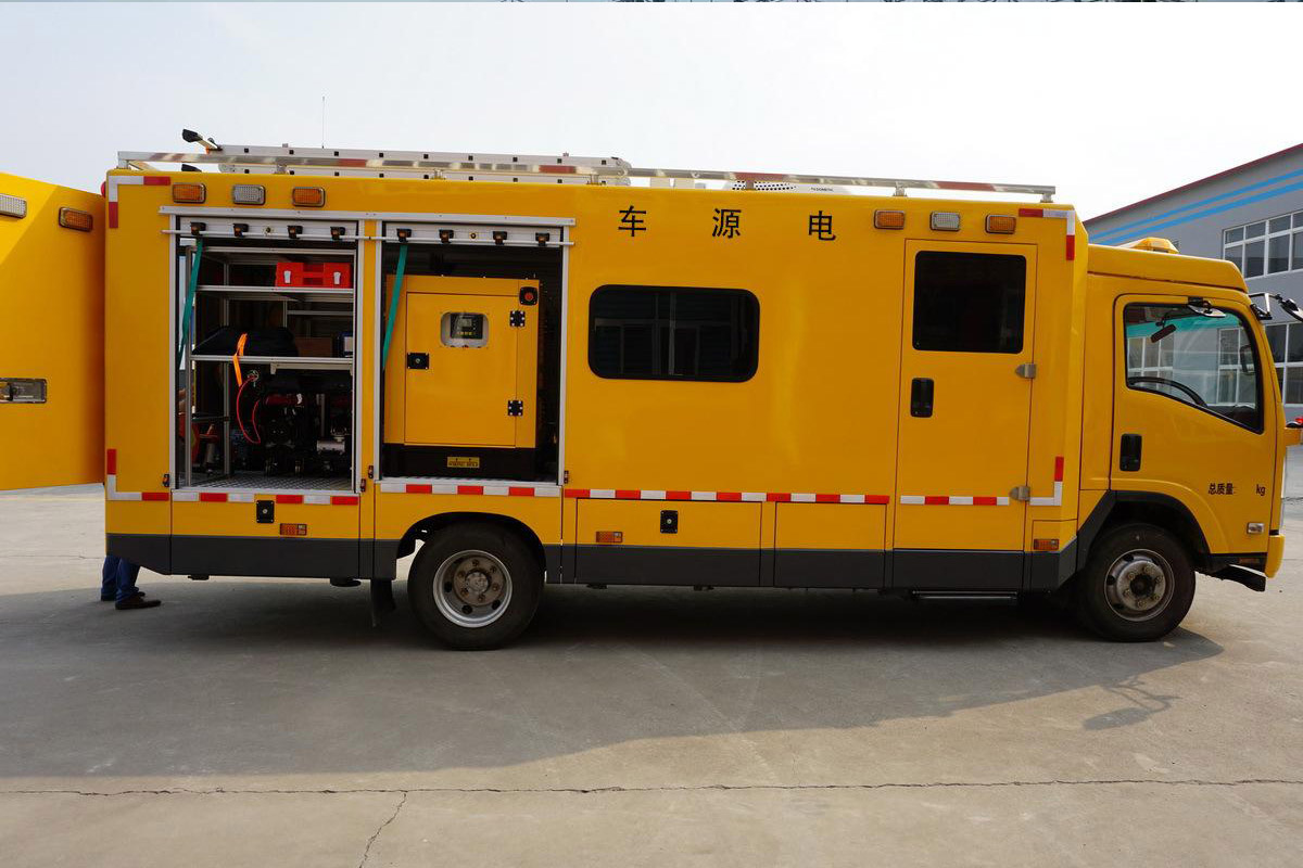 东安发电机租赁施工现场