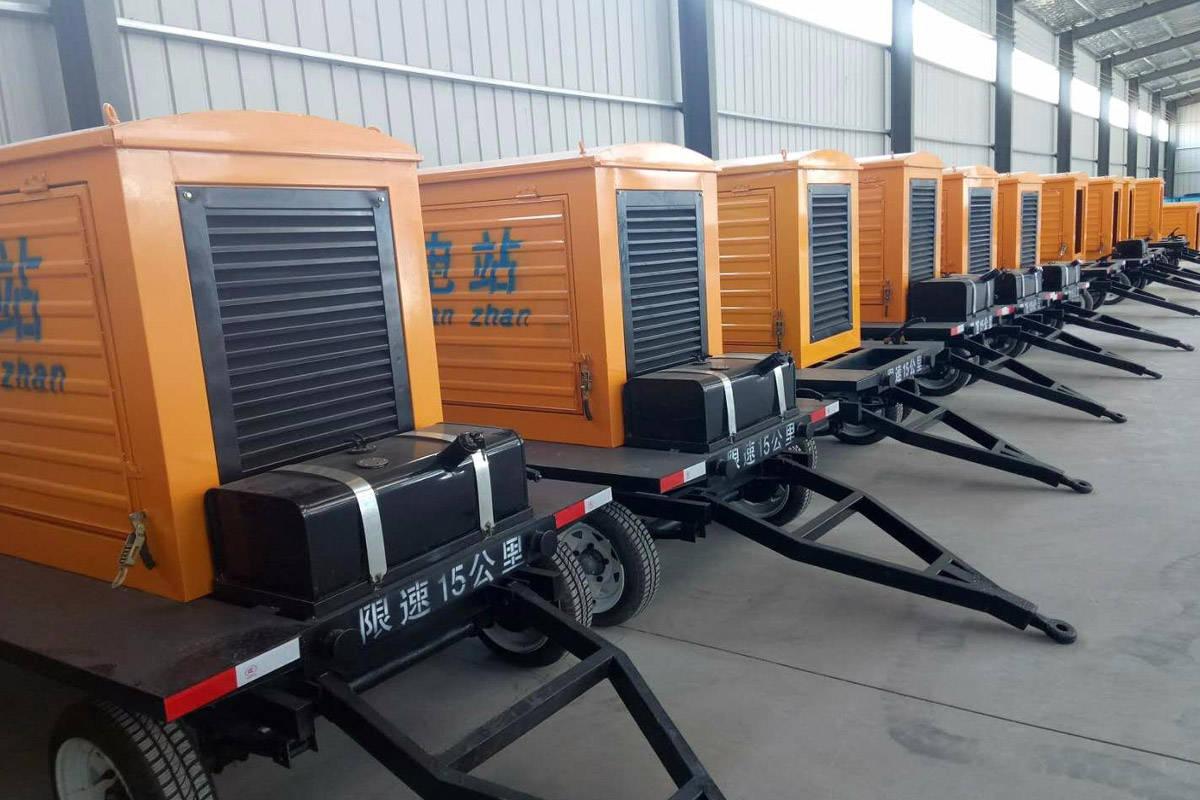 东安发电机租赁施工现场